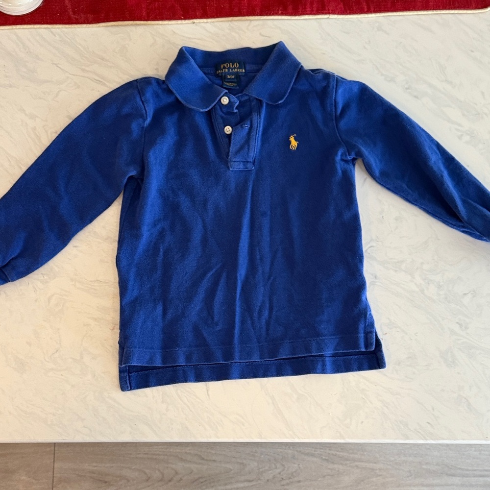 Polo by Ralph Lauren Kids Royal Blue Long Sleeve Polo